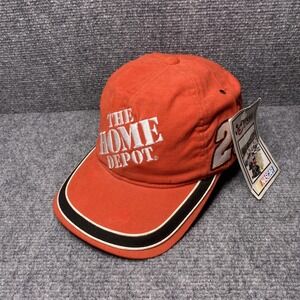 Joe Gibbs Racing Hat Cap Snap Back Mens Orange NASCAR Racing The Home Depot 20